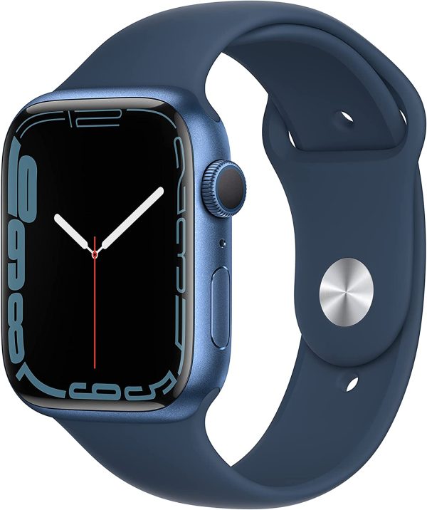 (Open Box) Apple Watch Series 7 GPS, 41mm Blue Aluminum Case with Abyss Blue Sport Band For Sale