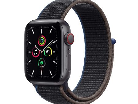 (Open Box) Apple Watch SE GPS + Cellular 40mm Space Gray Aluminum w Charcoal Sport Loop Supply