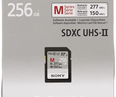 Sony M series SDXC UHS-II Card 256GB, V60, CL10, U3, Max R277MB S, W150MB S (SF-M256 T2) For Sale