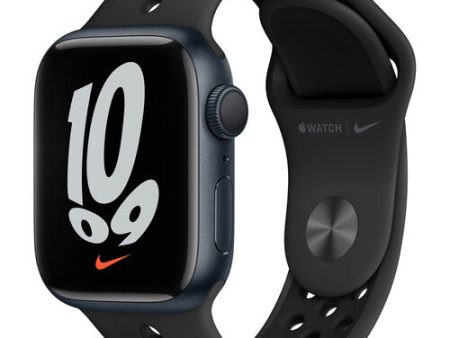 Apple Watch Nike Series 7 GPS, 41mm Midnight Aluminum Case with Anthracite Black Nike Sport Band on Sale