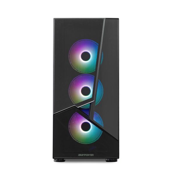 iBUYPOWER Gaming Desktop Computer SlateMR 249a | R5 3600 8 GB GTX 1650 4 GB 500 GB SSD w  Fan Cooling Fashion