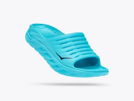 (Open Box) Hoka Ora Recovery Slide (Unisex) - Scuba Blue   Bellwether Blue - Size M5 W7 For Cheap