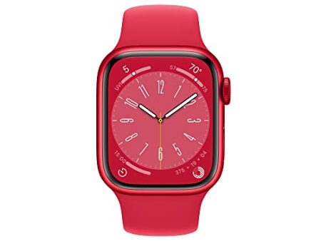 Apple Watch Series 8 GPS 41mm (PRODUCT)RED Aluminum Case w (PRODUCT)RED Sport Band - M L (2022) For Sale