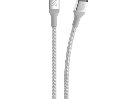 SCOSCHE USB C TO USB C Braided Cable 10ft - Silver Fashion