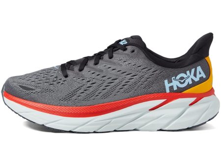 (Open Box) Hoka Clifton 8 Men s (Wide) Everyday Running Shoe - Anthracite   Castlerock - Size 10.5 For Cheap