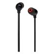 JBL Tune 125 - Bluetooth Wireless in-Ear Headphones with 3-Button Mic Remote and Flat Cable - Black For Cheap