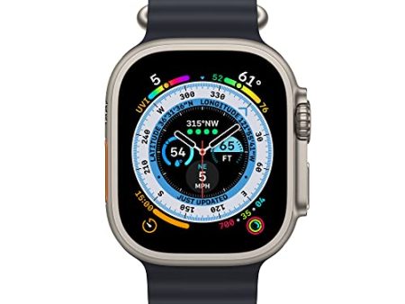 Apple Watch Ultra GPS + Cellular, 49mm Titanium Case w Midnight Ocean Band (2022) Online Sale