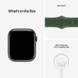 Apple Watch Series 7 GPS + Cellular, 45mm Green Aluminum Case with Clover Sport Band Online Sale