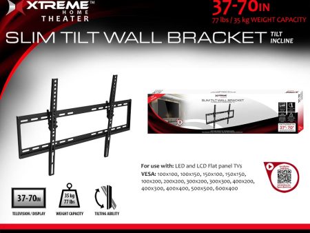 Xtreme Slim Tilting TV Wall Mount, 37in - 70in Online Hot Sale