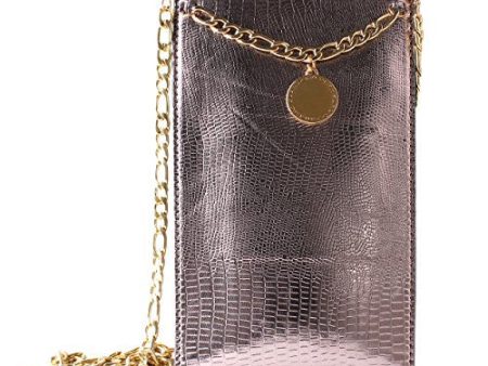 PURO Glam Chain Eco-Leather with 2 Card Slot Universal Pouch For Cheap