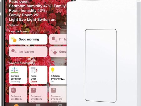 Eve Light Switch - Smart Wall Switch - Apple Homekit Compatible Hot on Sale