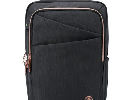 Swissdigital Katy Rose Black Computer Backpack with Built In Apple Find My Sale