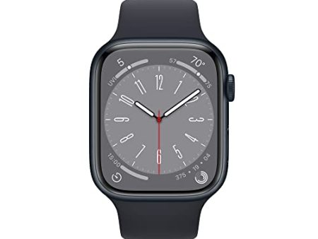 Apple Watch Series 8 GPS + Cellular 45mm Midnight Aluminum Case w Midnight Sport Band - S M (2022) Online Hot Sale