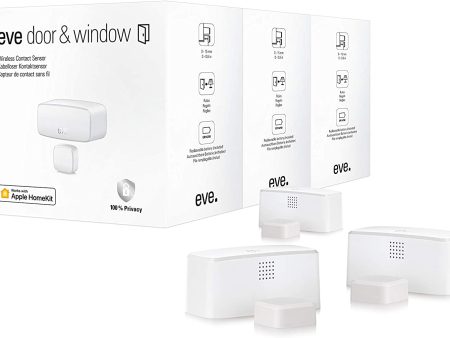 Eve Door & Window - Smart Contact Sensor - Apple Homekit Compatible (3 pack) Sale