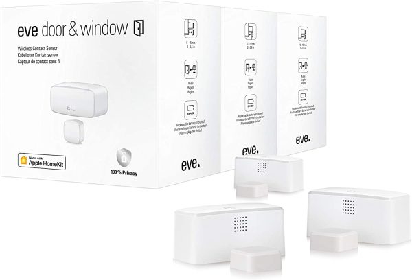 Eve Door & Window - Smart Contact Sensor - Apple Homekit Compatible (3 pack) Sale