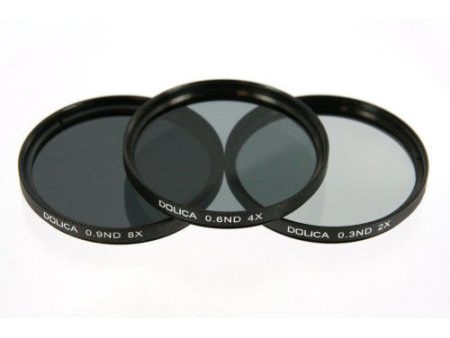 Dolica CF-NDK55 55mm Neutral Density 0.3,0.6,0.9 Glass Filter Kit For Discount