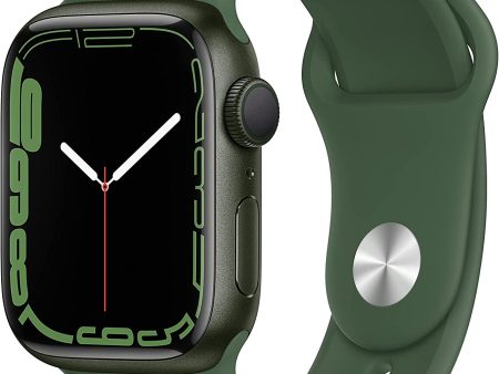 Apple Watch Series 7 GPS, 45mm Green Aluminum Case with Clover Sport Band Discount