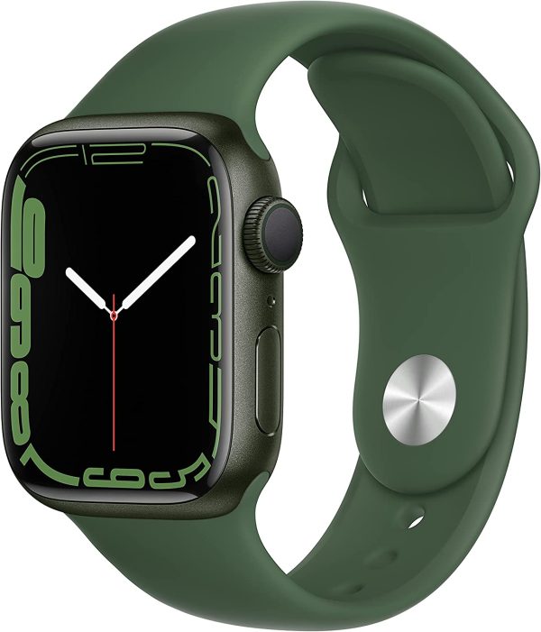 Apple Watch Series 7 GPS, 45mm Green Aluminum Case with Clover Sport Band Discount