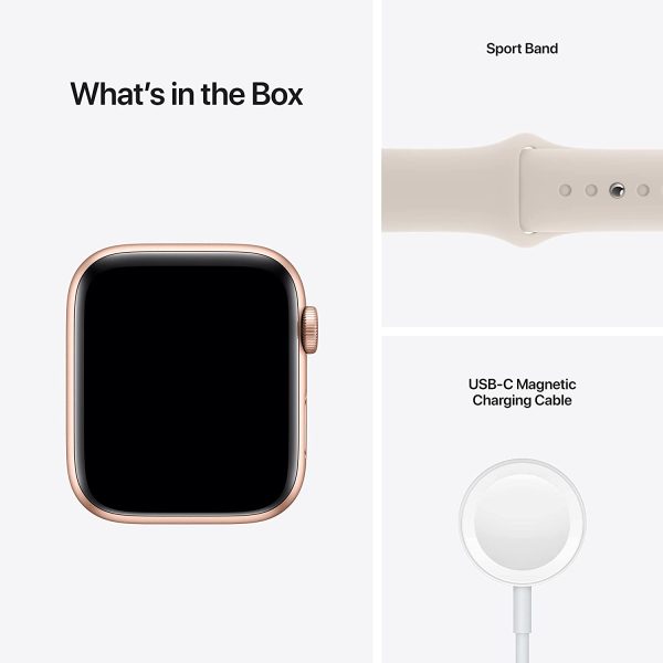 (Open Box) Apple Watch SE GPS + Cellular, 44mm Gold Aluminum Case with Starlight Sport Band Sale