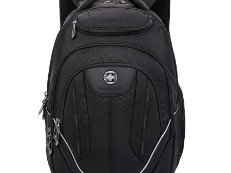 Swissdigital Terabyte Black Green Computer Backpack with Built In Apple Find My Sale