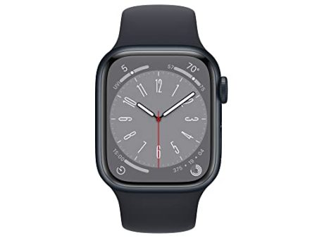 Apple Watch Series 8 GPS + Cellular 41mm Midnight Aluminum Case w Midnight Sport Band - M L (2022) Online Sale