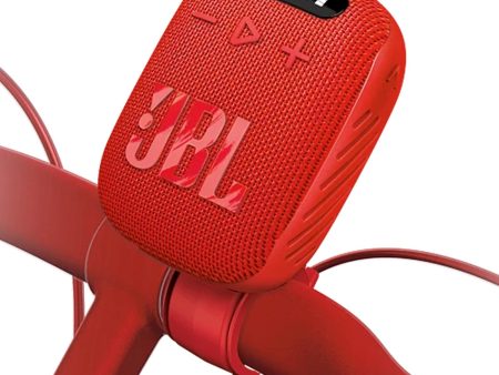 JBL Wind 3 FM Handlebar Bluetooth Speaker for Bicycle - Red For Discount