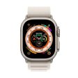 Apple Watch Ultra GPS + Cellular, 49mm Titanium Case w Starlight Alpine Loop - Large (2022) Sale