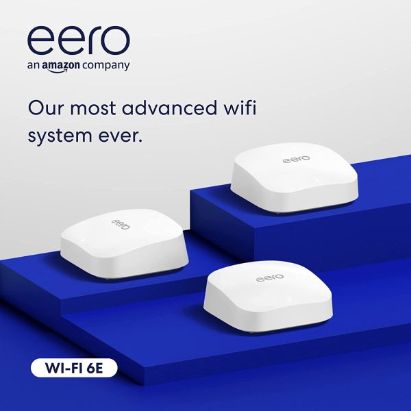 eero Pro 6E Wireless Mesh Router - covers up to 6000 sq ft (3 pack) For Sale