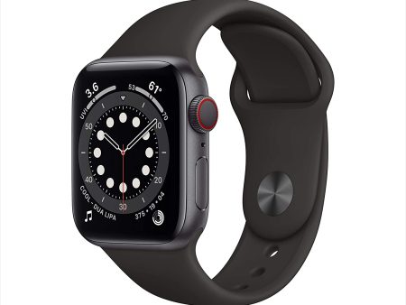 (Open Box) Apple Watch Series 6 GPS + Cellular 40mm Space Gray Aluminum w Black Sport Band on Sale