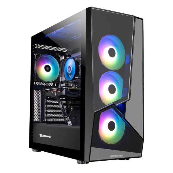 iBUYPOWER Gaming Desktop Computer SlateMR 249a | R5 3600 8 GB GTX 1650 4 GB 500 GB SSD w  Fan Cooling Fashion