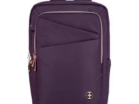 Swissdigital Katy Rose Purple Computer Backpack with Built In Apple Find My Discount