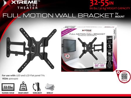 Xtreme Full Motion Wall Bracket TV Mount, 32in - 55in Discount