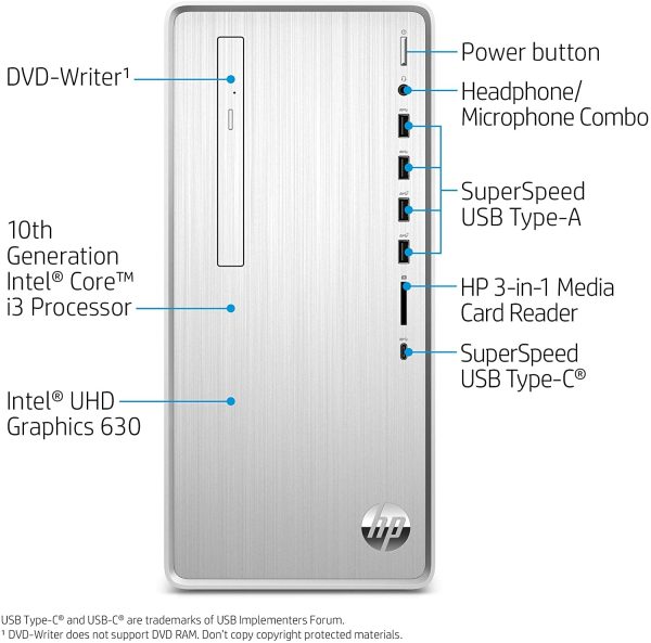 HP Pavilion TP01-1030 Desktop Computer i3-10100 8GB 512GB SSD Windows 10 Home For Sale