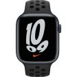 Apple Watch Nike Series 7 GPS + Cellular, 45mm Midnight Aluminum Case with Anthracite Black Nike Sport Band For Sale