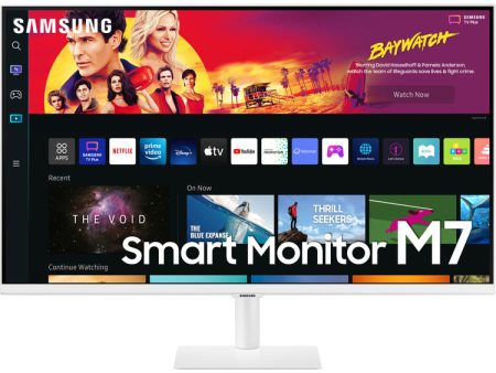 Samsung 32-in M70B UHD Smart Computer Monitor with Streaming TV - White - LS32BM703UNXZA For Sale