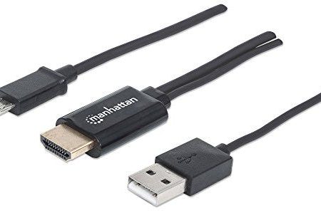 Manhattan Micro-USB 5-pin to HDMI, with USB type-A power Online Hot Sale