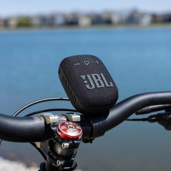 JBL Wind 3 FM Handlebar Bluetooth Speaker for Bicycle - Black Online now