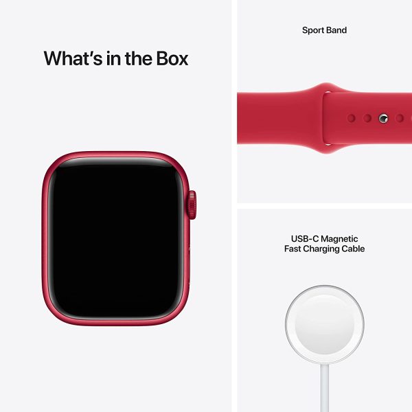 (Open Box) Apple Watch Series 7 GPS, 45mm (PRODUCT)RED Aluminum Case with (PRODUCT)RED Sport Band on Sale