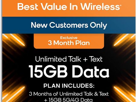 Boost Mobile Preloaded SIM Card - 3month 15gb - Bring Your Own Phone For Discount