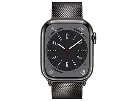 Apple Watch Series 8 GPS + Cellular 41mm Graphite Stainless Steel Case w Graphite Milanese Loop (2022) Online Sale