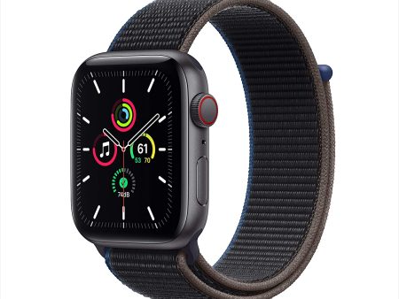 (Open Box) Apple Watch SE GPS + Cellular 44mm Space Gray Aluminum w Charcoal Sport Loop Online Hot Sale