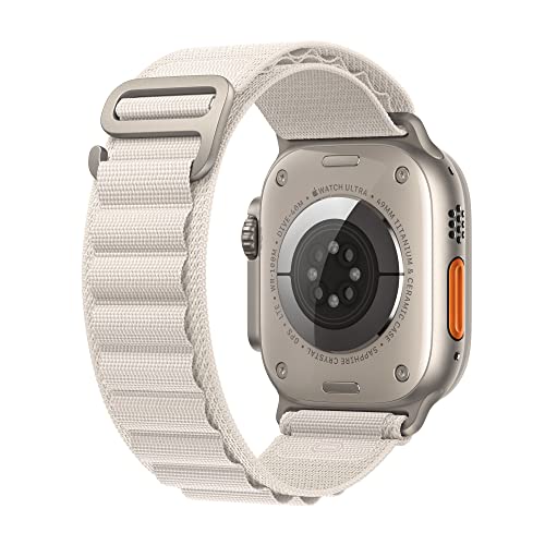 Apple Watch Ultra GPS + Cellular, 49mm Titanium Case w Starlight Alpine Loop - Small (2022) Online