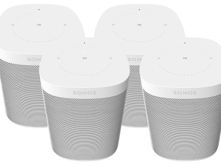 SONOS One (Gen 2) - Smart Speaker with Alexa - White (4 Pack) For Cheap