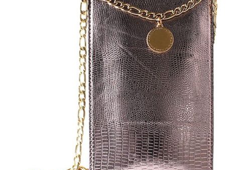 PURO Glam Chain Eco-Leather w  2 Card Slot Universal Pouch Supply