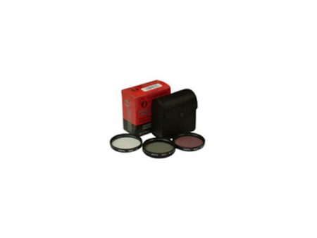 Sakar 30.5mm 3-Piece Polarizer UV F-DL Filter Kit MetalRim with Leather Case,15 Year Warranty For Sale