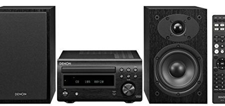 Denon D-M41 Home Theater Mini Amplifier and Bookshelf Speaker Pair Fashion