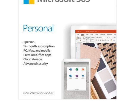 Microsoft 365 Personal 1 Year Subscription For 1 User - For Windows, macOS, iOS, and Android on Sale