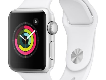 (Open Box) Apple Watch Series 3 GPS 38mm Silver Aluminum, White Sport Band Sale