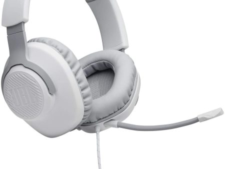 JBL Quantum 100 Wired Over-Ear Gaming Headset, White For Cheap