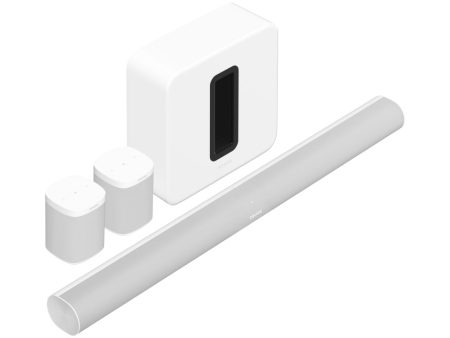 SONOS 5.1 Surround Set w  Arc Soundbar + Sub - White Online now